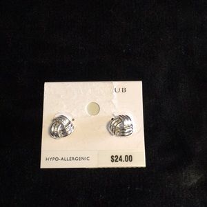 Silver stud earrings